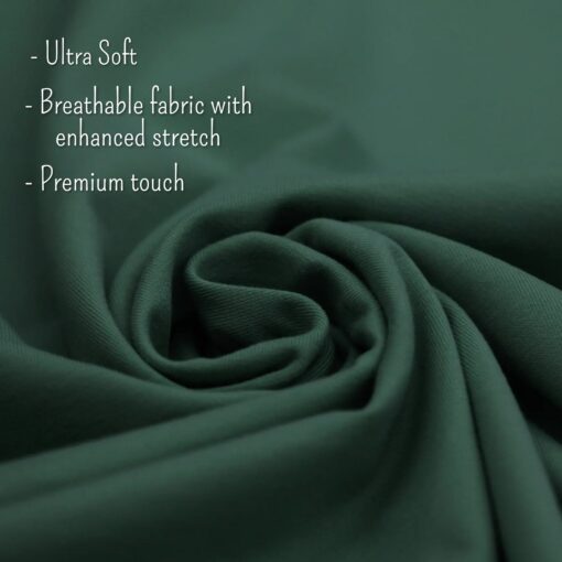 ''Bottle Green Premium Cotton Fabric''>