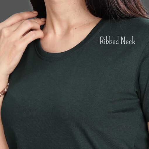 ''Bottle Green Women Tshirt Rib''>