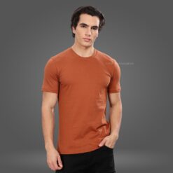 ''Brown Cotton Tshirt''>