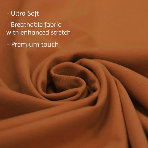 ''Brown Premium Cotton Fabric''>