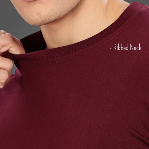 ''Burgundy Crew Neck Rib''>