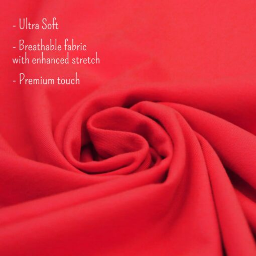 ''Cherry Red Premium Cotton Fabric''>