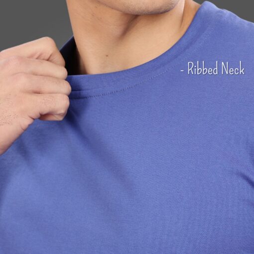 ''English Blue Crew Neck Rib''>