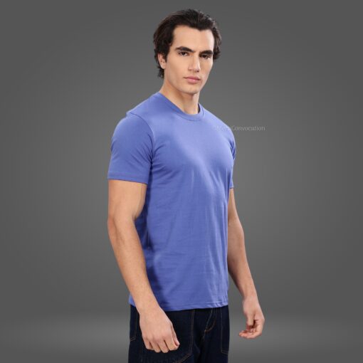 ''English Blue Premium Crew Neck Tee''>