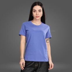 ''English Blue Women Premium Crew Neck Tshirt''>