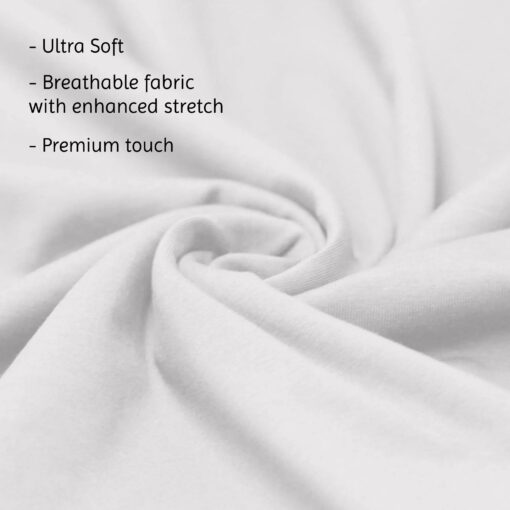''Milky White Premium Cotton Fabric''>