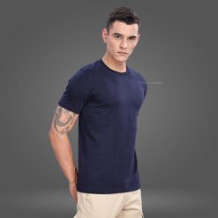 ''Navy Blue Cotton Tshirt''>