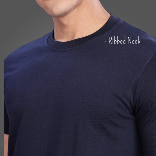 ''Navy Blue Crew Neck Rib''>