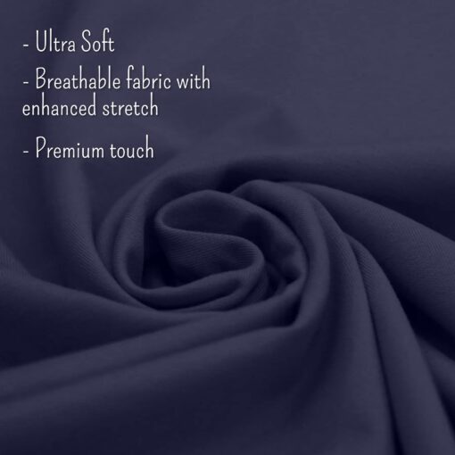 ''Navy Blue Premium Cotton Fabric''>