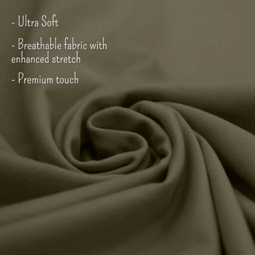 ''Olive Green Premium Cotton Fabric''>