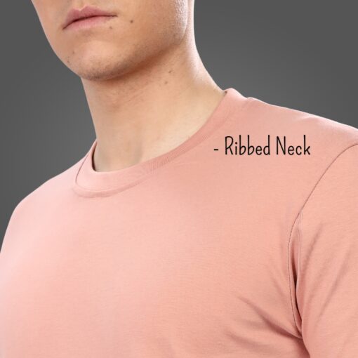 ''Peach Crew Neck Rib''>