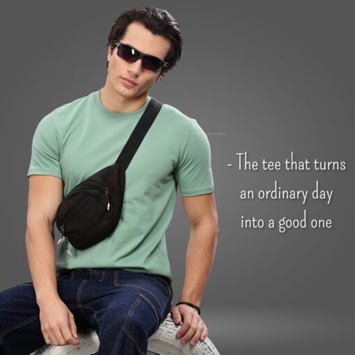 ''Pistachio Half Sleeve Tshirt''>