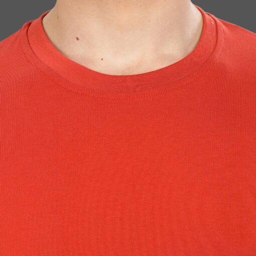 ''Rust Orange Crew Neck Tshirt Rib''>