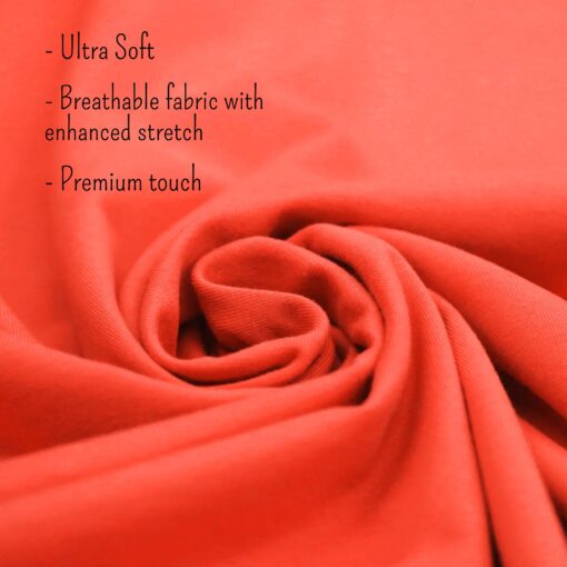 ''Rust Orange Premium Cotton Fabric''>
