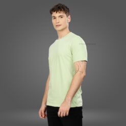 ''Seafoam Green Half Sleeve Round Neck Tee''>
