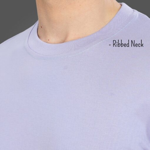 ''Sky Blue Crew Neck Tee Rib''>