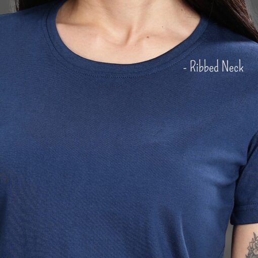 ''Teal Blue Women Tshirt Rib''>