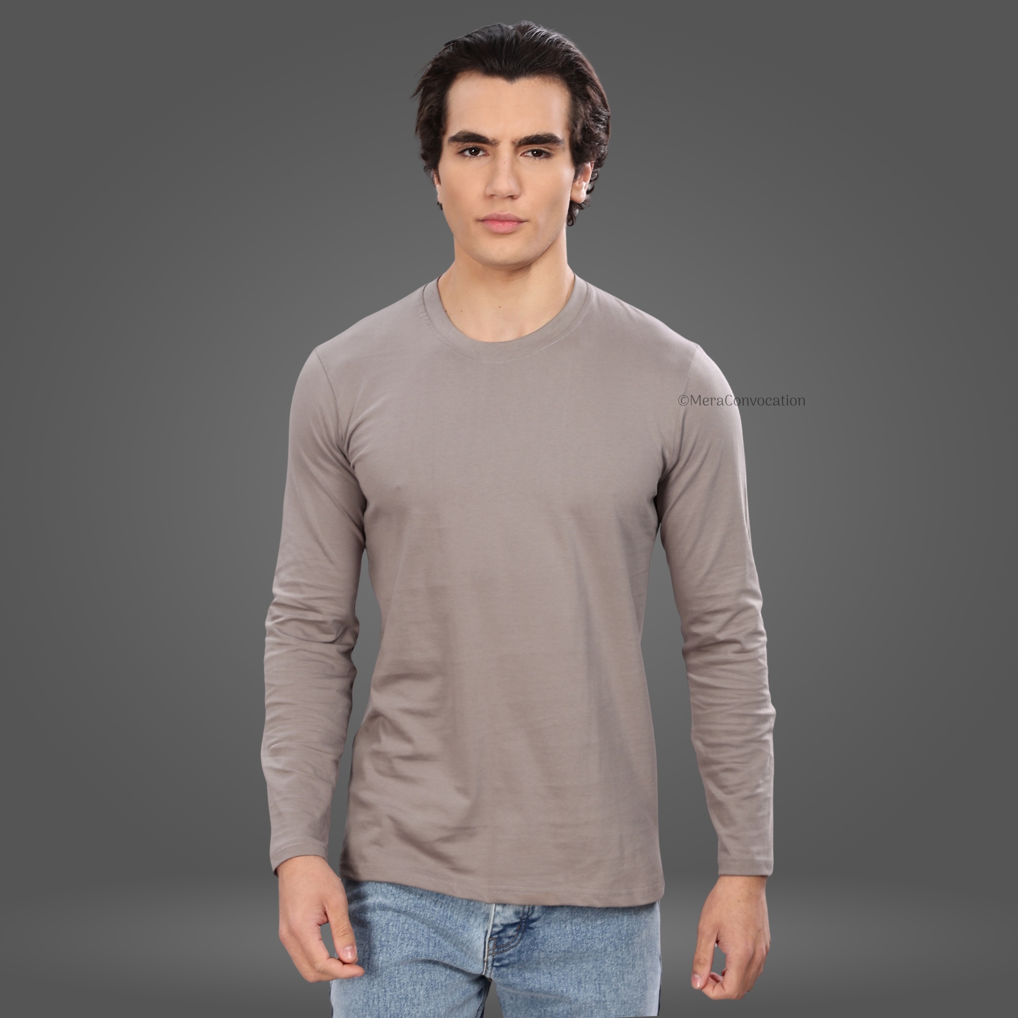 Ash Grey Premium Full Sleeve Tee ''Ash Grey Premium Full Sleeve Tee''>