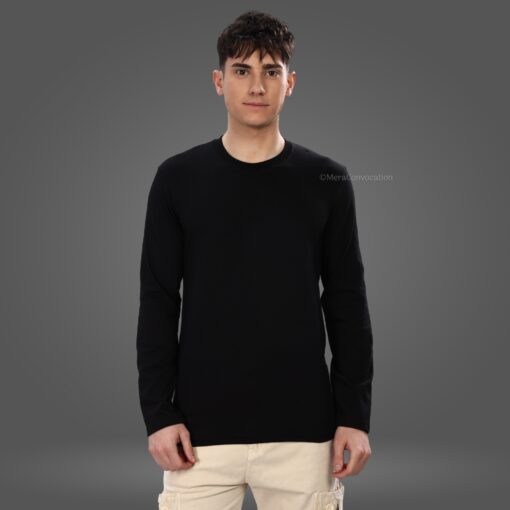 ''Black Premium Full Sleeve Tee''>