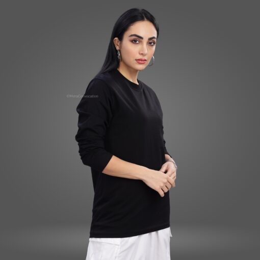 ''Black Women Premium Full Sleeve Tee''>