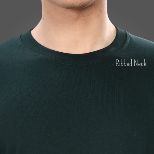''Bottle Green Full Sleeve Tee Rib''>