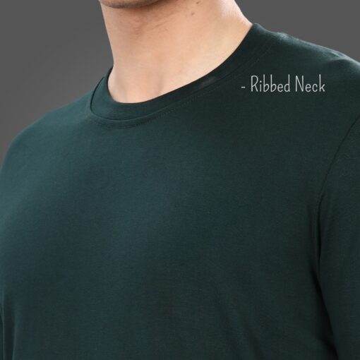 ''Bottle Green Full Sleeve Tshirt Rib''>