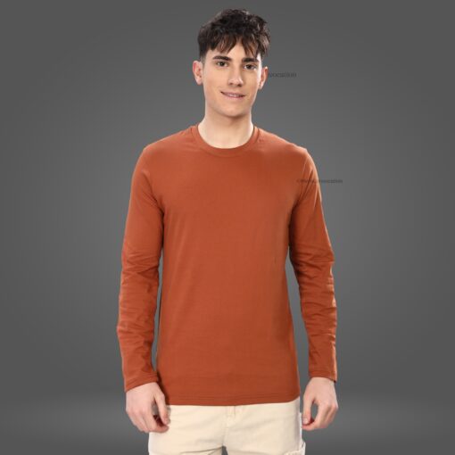 ''Brown Full Sleeve Tee''>