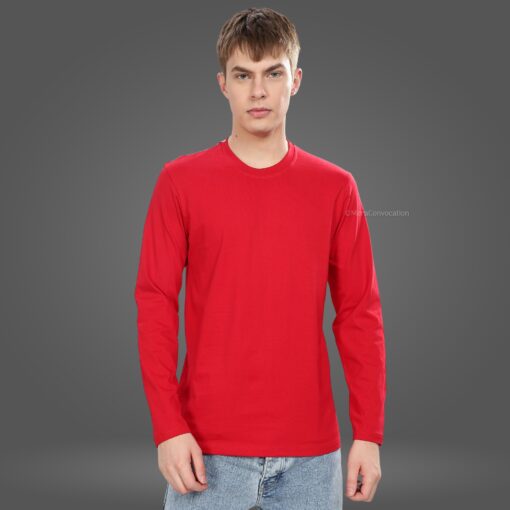 ''Cherry Red Premium Full Sleeve Tee''>