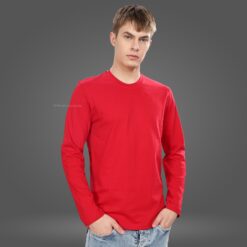 ''Cherry Red Premium Full Sleeve Tshirt''>