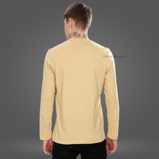 ''Cream Full Sleeve Tshirt''>