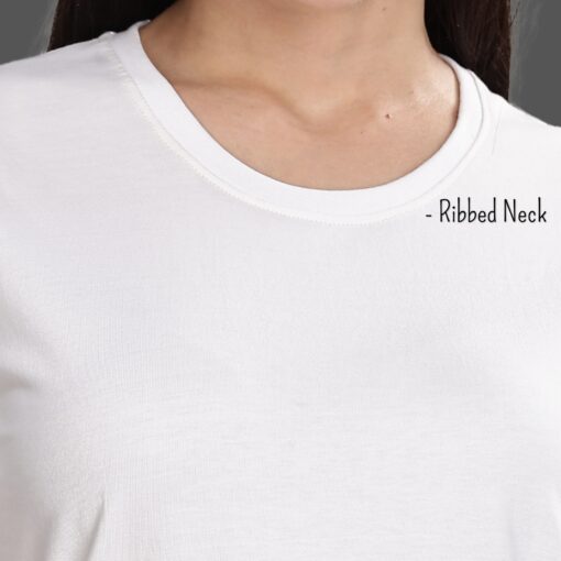''Milky White Women Tshirt Rib''>