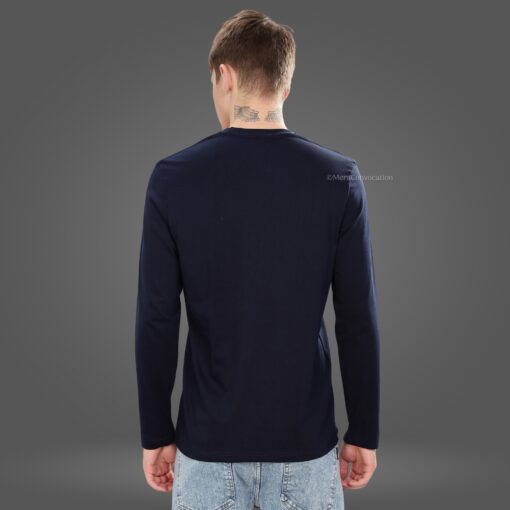 ''Navy Blue Premium Full Sleeve Tshirt''>