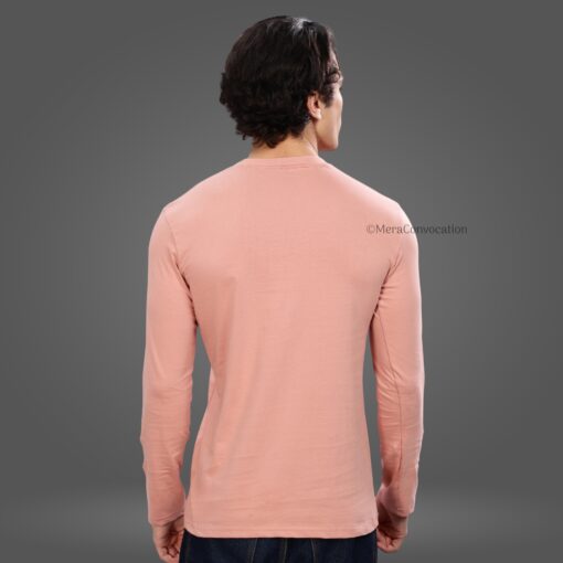 ''Peach Cotton Full Sleeve Tshirt''>