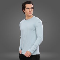 ''Pigeon Blue Premium Cotton Full Sleeve Tshirt''>