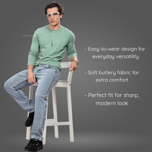 ''Pistachio Tencel Full Sleeve Tshirt''>