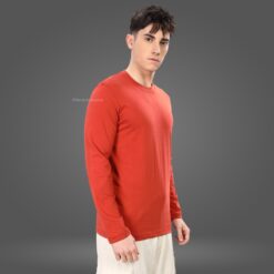 ''Rust Orange Premium Cotton Full Sleeve Tshirt''>