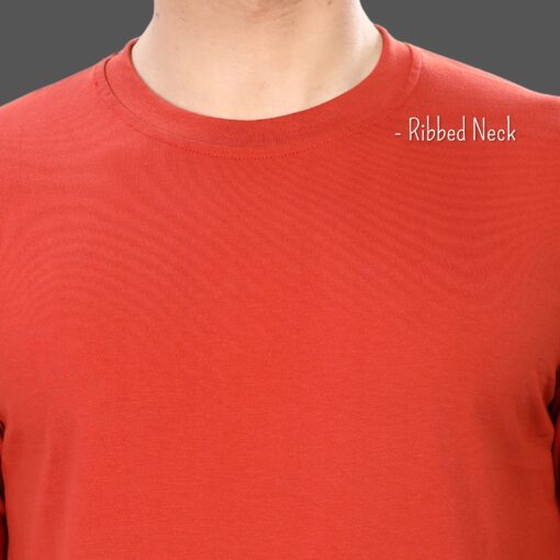 ''Rust Orange Premium Full Sleeve Tee Rib''>