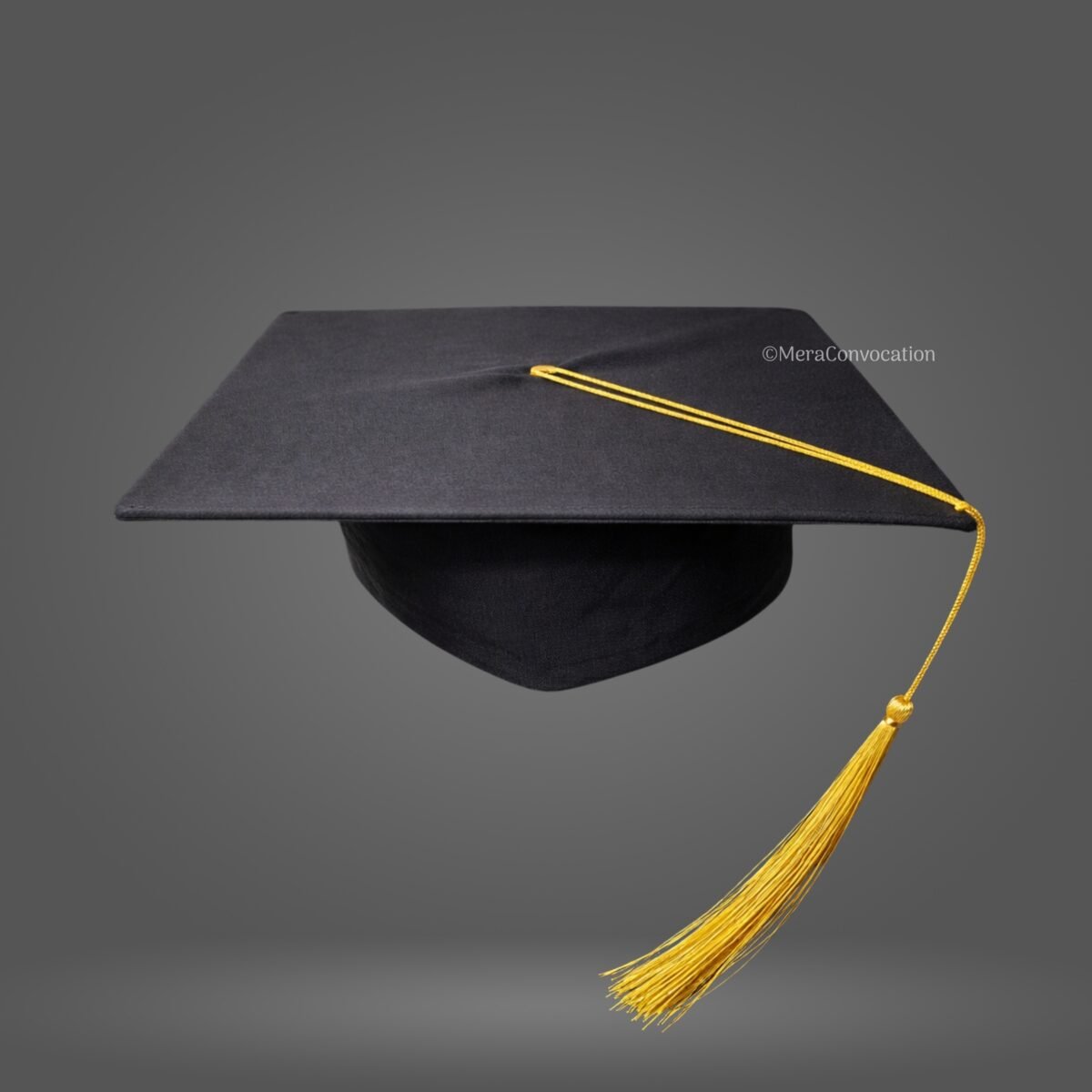 Black Matte Graduation Gown and Cap with Golden Border – Mera Convocation