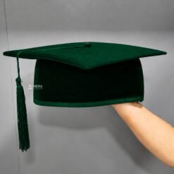''Bottle Green Premium Mortarboard Graduation Cap''>