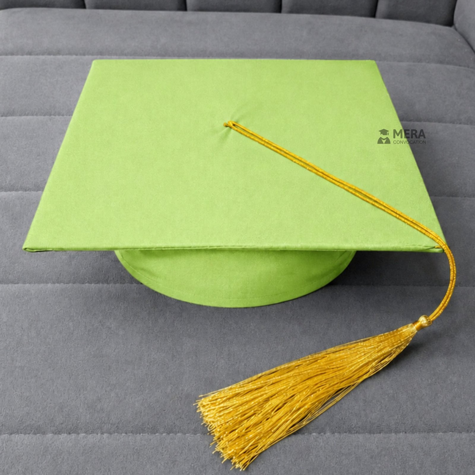 Lemon Green Matte Graduation Cap with Golden Tassel ''Lemon Green Matte Graduation Cap with Golden Tassel''>