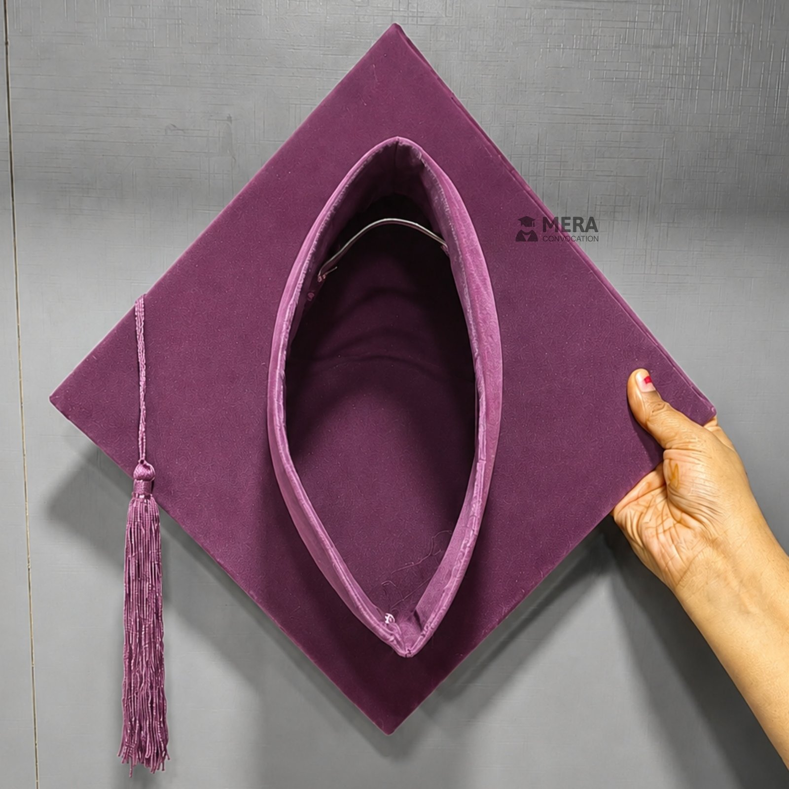 Onion Pink Mortarboard Graduation Cap - Mera Convocation ''Onion Pink Mortarboard Graduation Cap - Mera Convocation''>