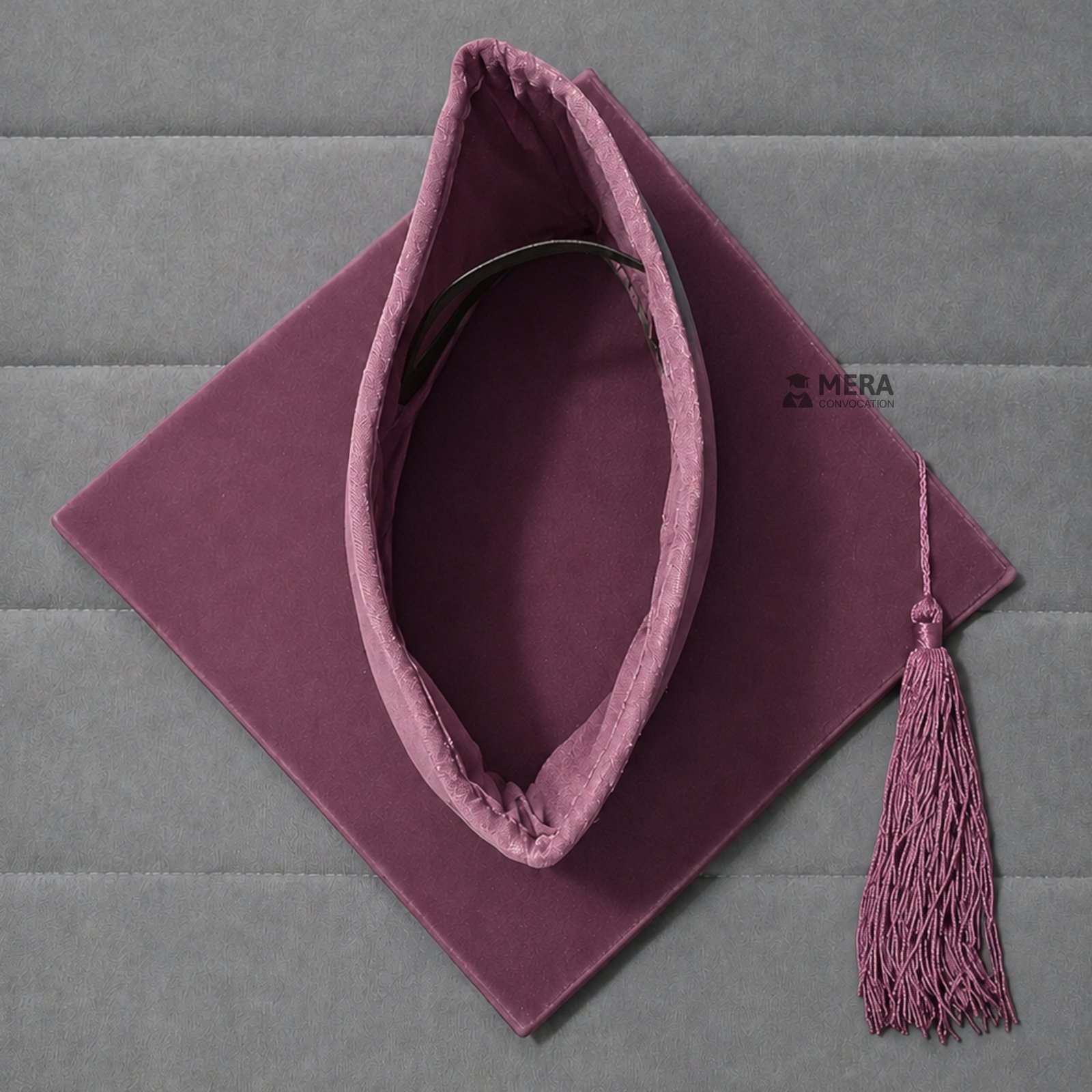 Onion Pink Premium Mortarboard Graduation Cap - Mera Convocation