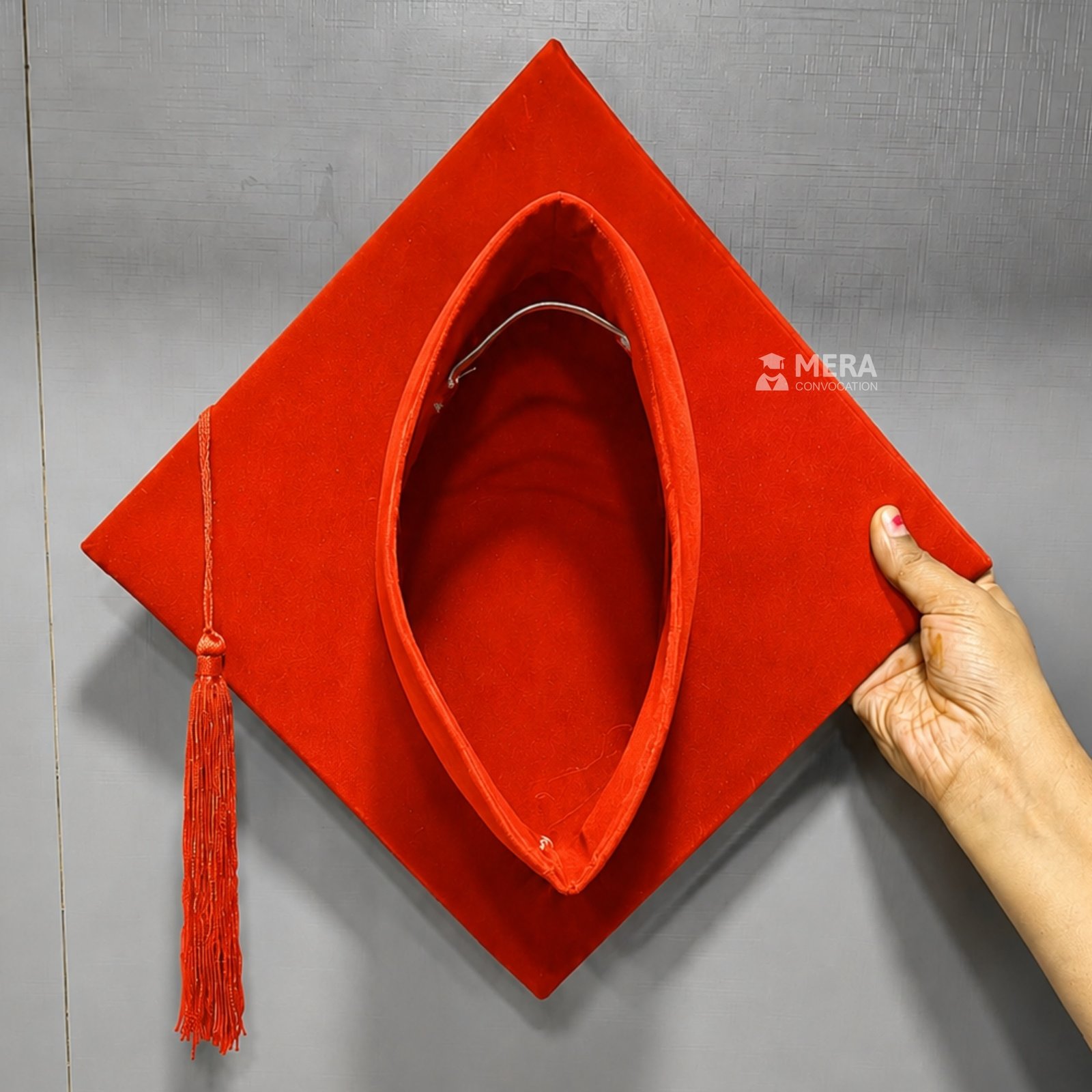 Orange Mortarboard Graduation Cap - Mera Convocation ''Orange Mortarboard Graduation Cap - Mera Convocation''>