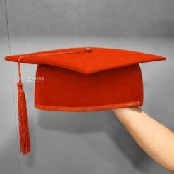 ''Orange Premium Mortarboard Graduation Cap''>