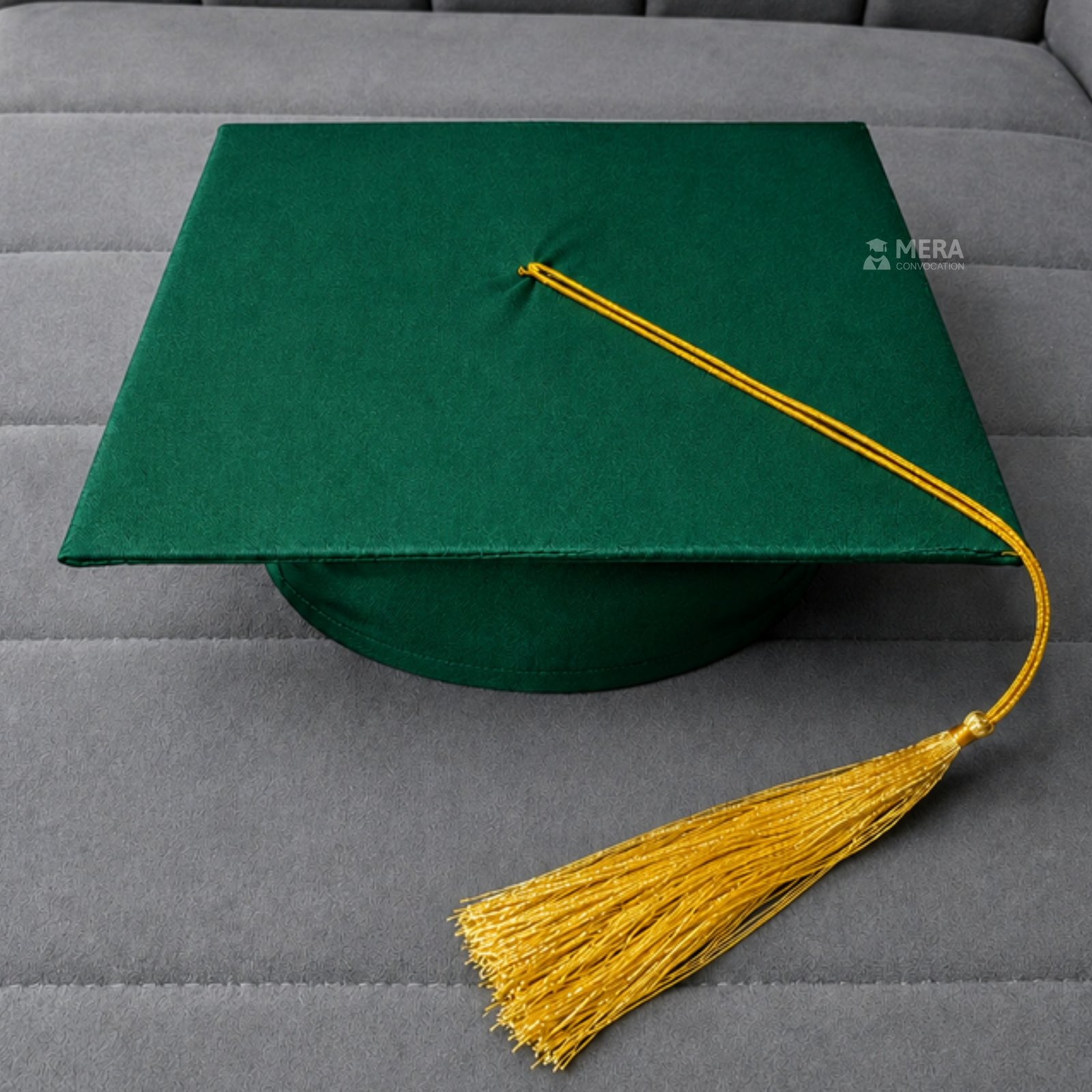 Peacock Green Matte Graduation Cap with Golden Tassel ''Peacock Green Matte Graduation Cap with Golden Tassel''>