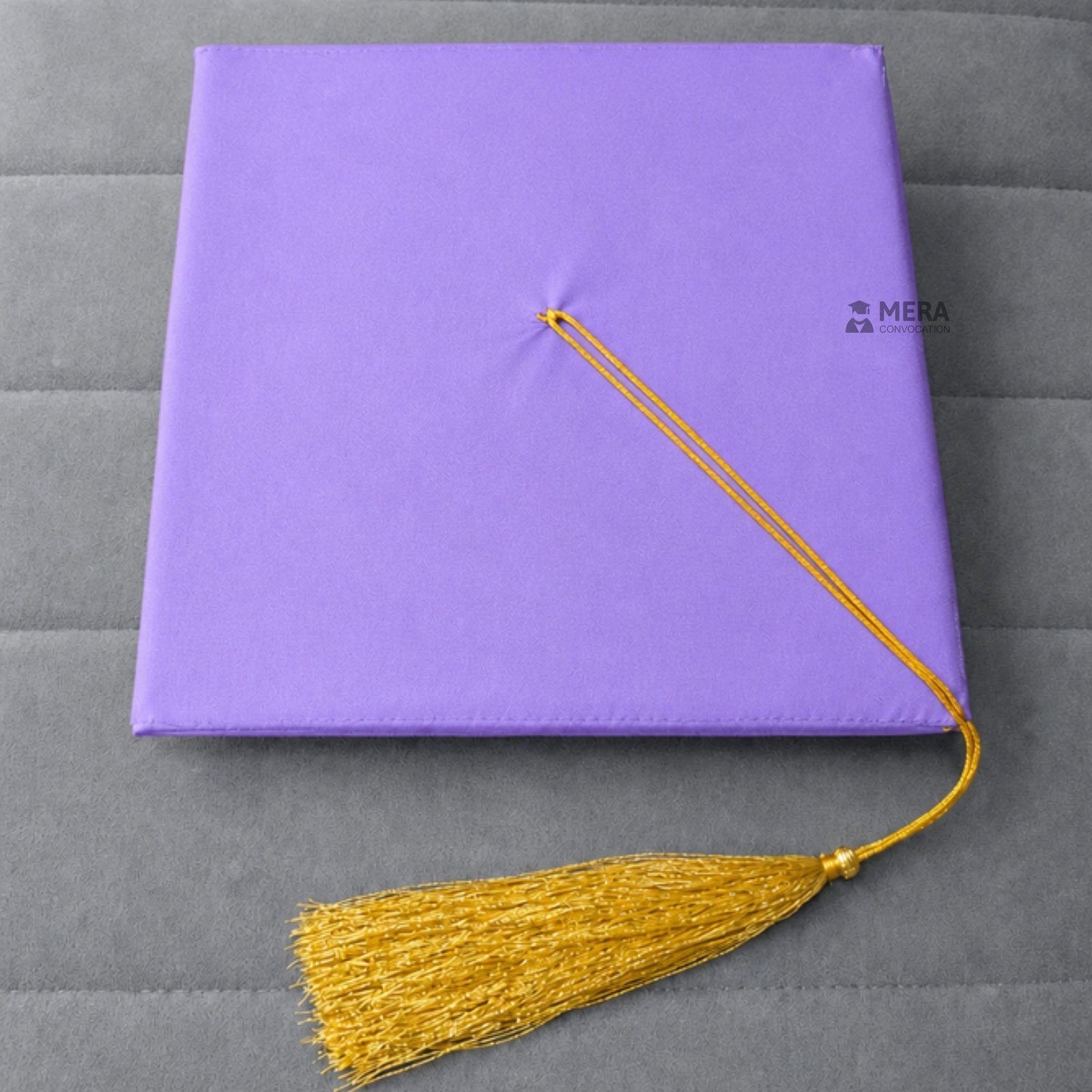 Violet Matte Graduation Cap with Golden Tassel - Mera Convocation