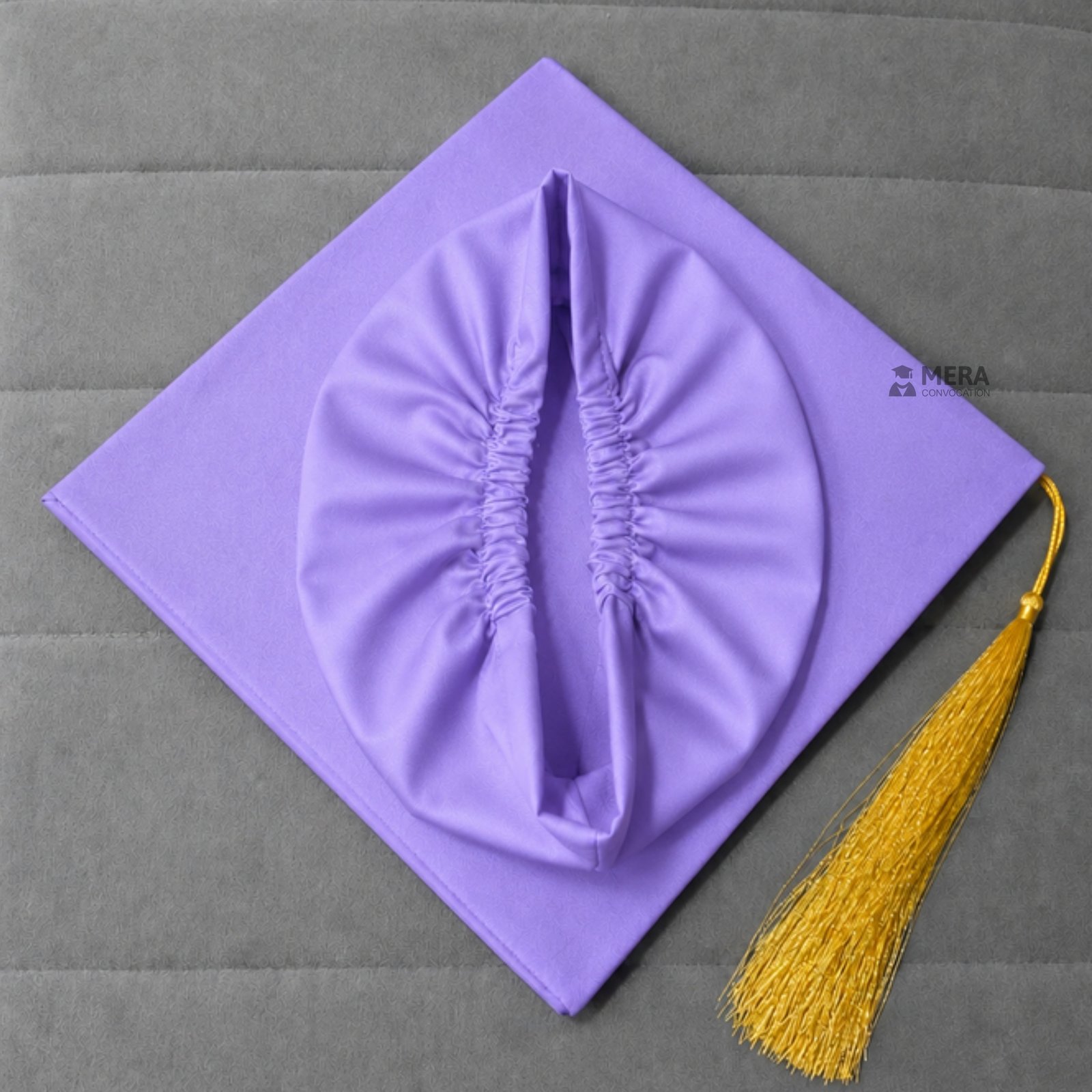 Violet Matte Graduation Hat with Golden Tassel ''Violet Matte Graduation Hat with Golden Tassel''>