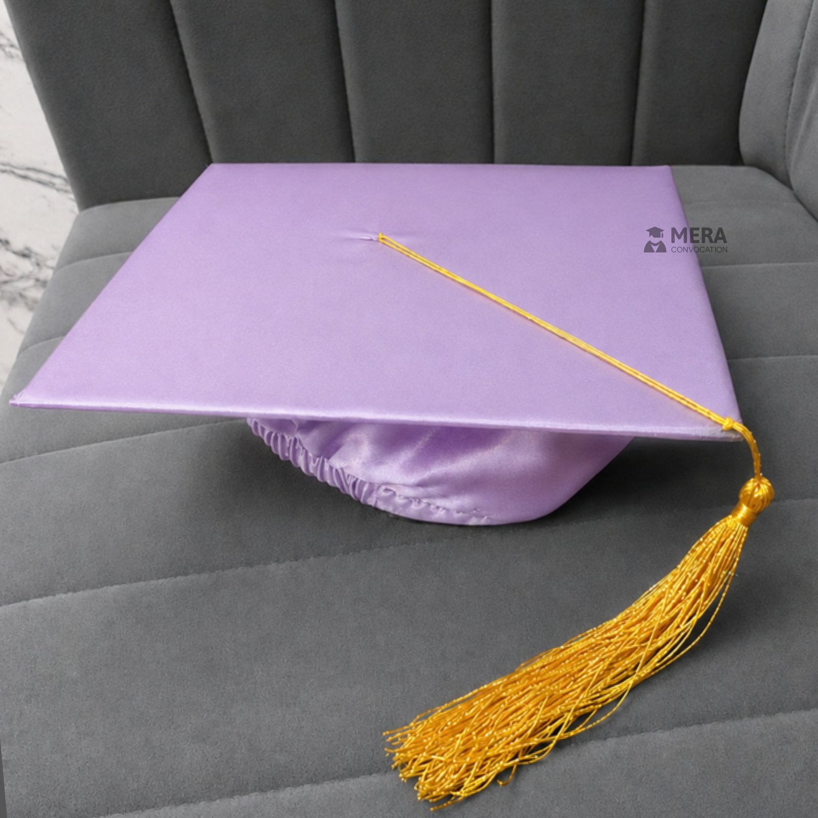 Violet Shiny Graduation Cap with Golden Tassel ''Violet Shiny Graduation Cap with Golden Tassel''>