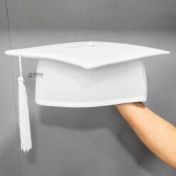 ''White Premium Mortarboard Graduation Cap''>